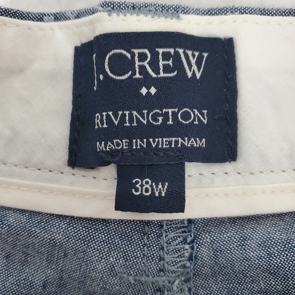 J. Crew Shorts Mens 38 Blue Floral Rivington Flat Front Casual Cotton Chino